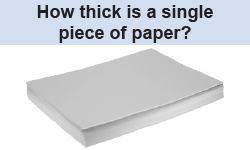 How thick is a single piece of paper?